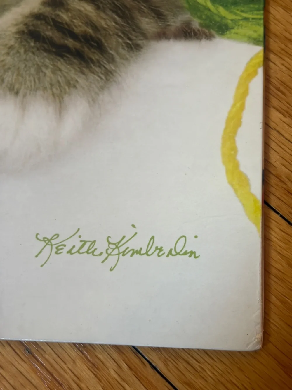2010 Class Act Keith Kimberlin Kittens Playing with Yarn Cat Folder Home Office